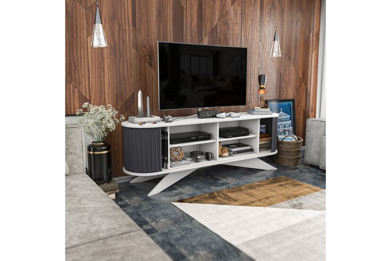 Tv-bänk Zakkum 180x60 cm - Antracit - Möbler - TV- & Mediamöbler - TV bänk & mediabänk