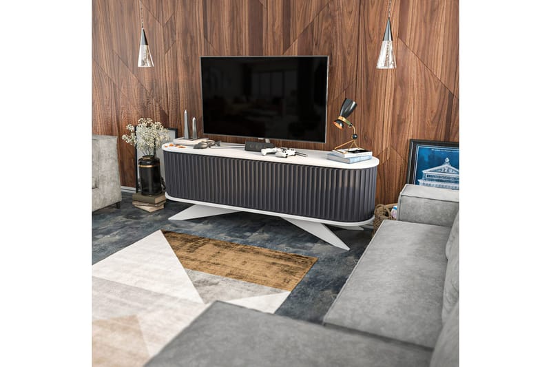 Tv-bänk Zakkum 180x60 cm - Antracit - Möbler - TV- & Mediamöbler - TV bänk & mediabänk