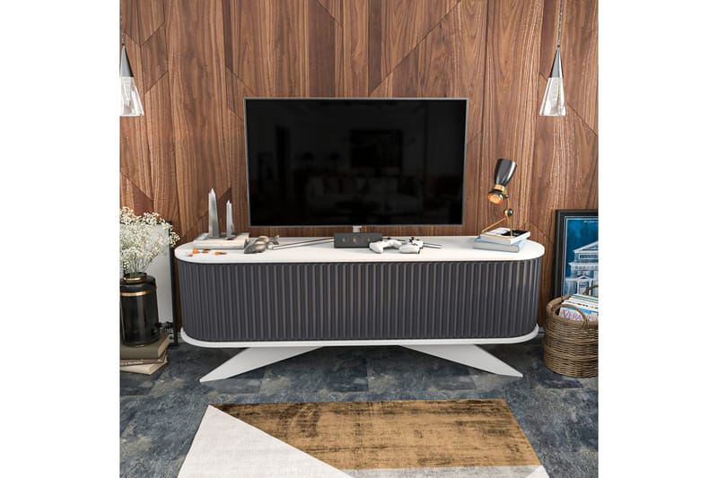 Tv-bänk Zakkum 180x60 cm - Antracit - Möbler - TV- & Mediamöbler - TV bänk & mediabänk