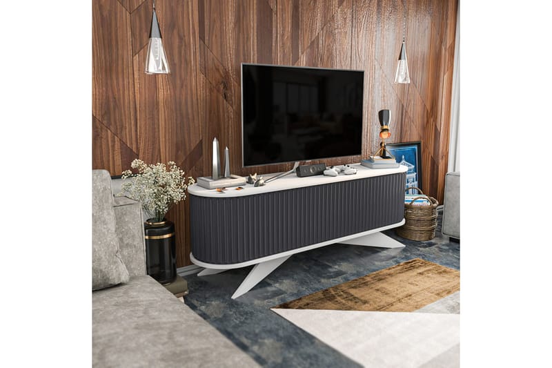 Tv-bänk Zakkum 180x60 cm - Antracit - Möbler - TV- & Mediamöbler - TV bänk & mediabänk