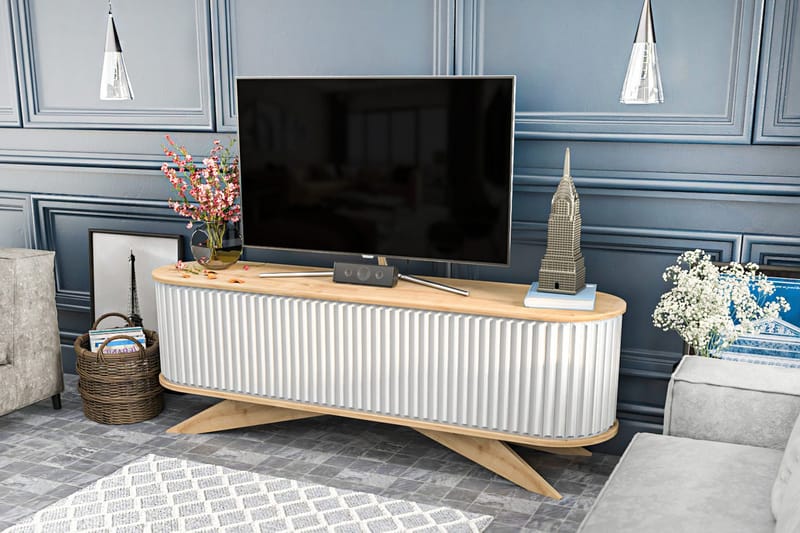 Tv-bänk Zakkum 180x60 cm - Blå - Möbler - TV- & Mediamöbler - TV bänk & mediabänk