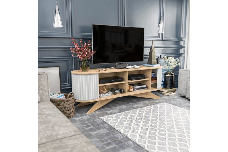 Tv-bänk Zakkum 180x60 cm - Blå - Möbler - TV- & Mediamöbler - TV bänk & mediabänk
