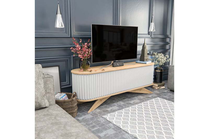Tv-bänk Zakkum 180x60 cm - Blå - Möbler - TV- & Mediamöbler - TV bänk & mediabänk