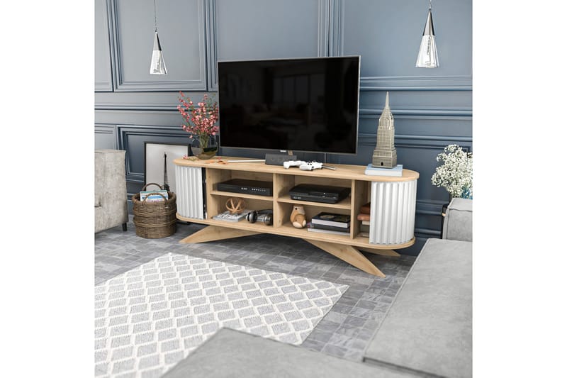 Tv-bänk Zakkum 180x60 cm - Blå - Möbler - TV- & Mediamöbler - TV bänk & mediabänk