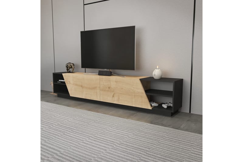 Tv-bänk Zakkum 240x47,4 cm - Antracit - Möbler - TV- & Mediamöbler - TV bänk & mediabänk