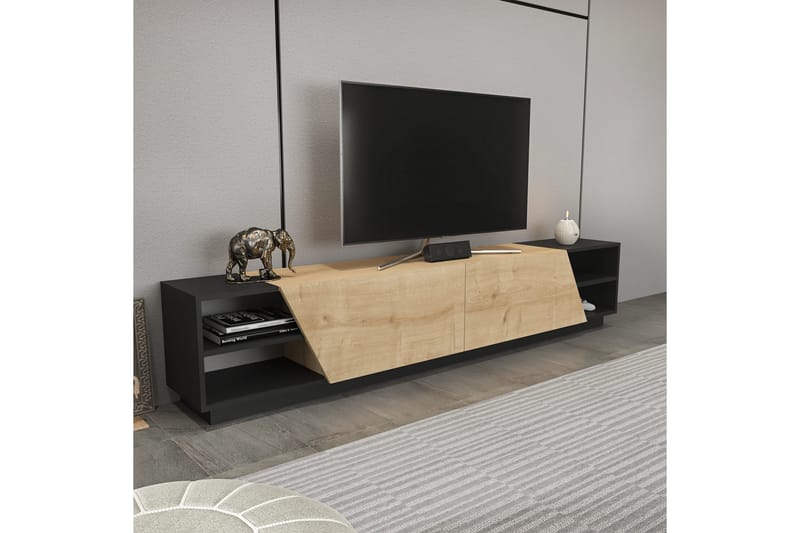 Tv-bänk Zakkum 240x47,4 cm - Antracit - Möbler - TV- & Mediamöbler - TV bänk & mediabänk