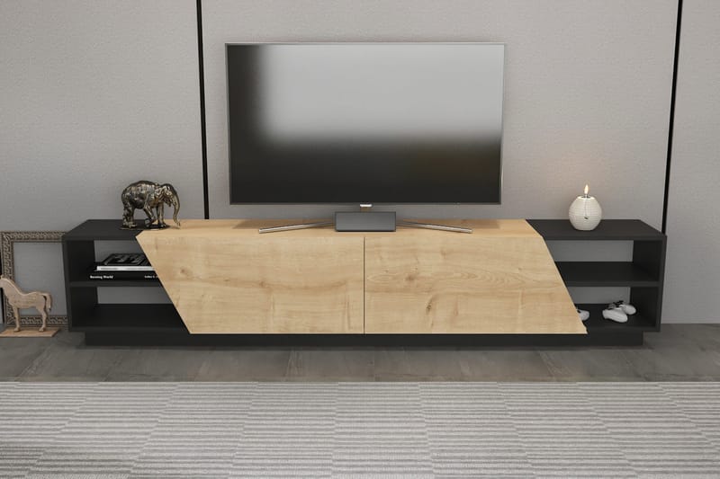 Tv-bänk Zakkum 240x47,4 cm - Antracit - Möbler - TV- & Mediamöbler - TV bänk & mediabänk