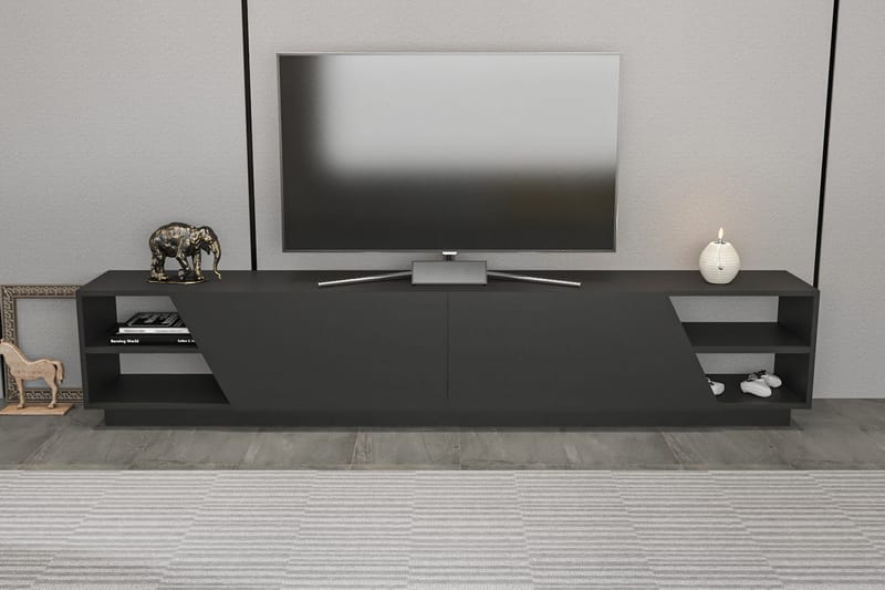 Tv-bänk Zakkum 240x47,4 cm - Antracit - Möbler - TV- & Mediamöbler - TV bänk & mediabänk