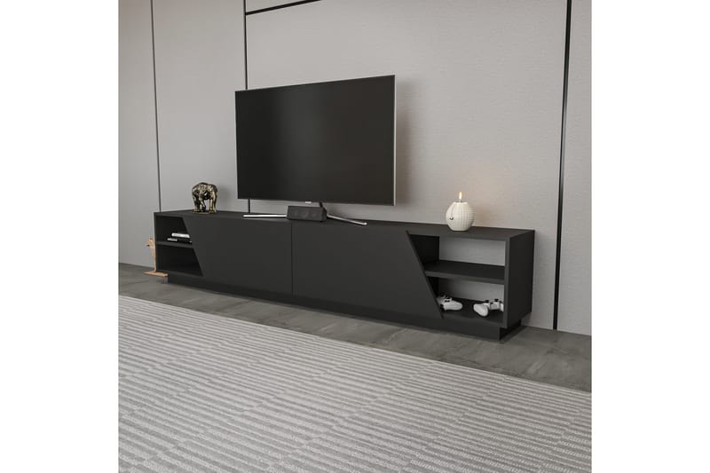 Tv-bänk Zakkum 240x47,4 cm - Antracit - Möbler - TV- & Mediamöbler - TV bänk & mediabänk