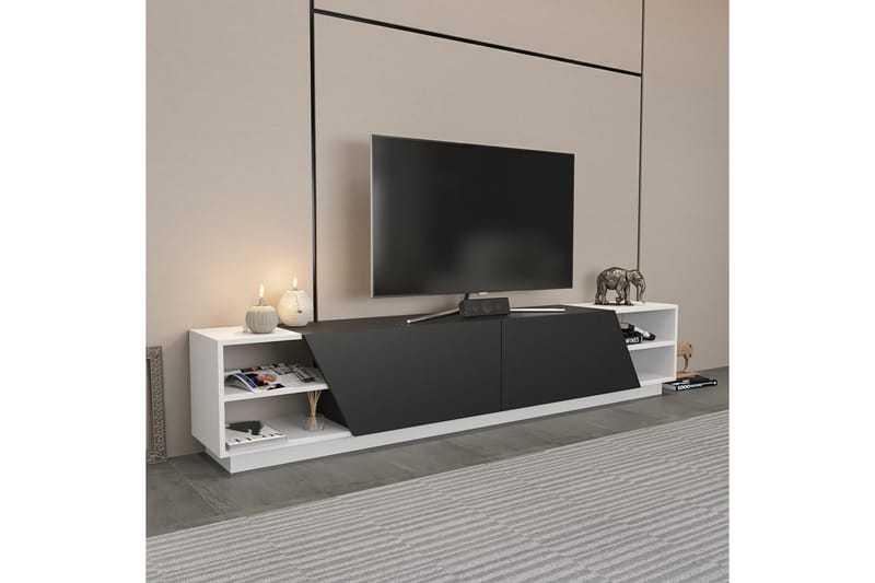 Tv-bänk Zakkum 240x47,4 cm - Vit - Möbler - TV- & Mediamöbler - TV bänk & mediabänk