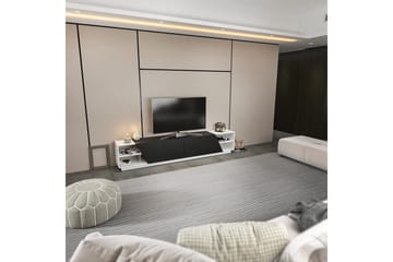 Tv-bänk Zakkum 240x47,4 cm - Vit - Möbler - TV- & Mediamöbler - TV bänk & mediabänk