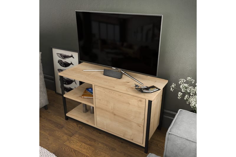 Tv-bänk Zakkum 89,6x50,8 cm - Svart - Möbler - TV- & Mediamöbler - TV bänk & mediabänk