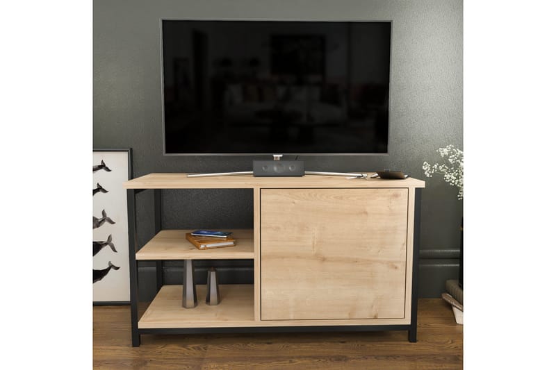 Tv-bänk Zakkum 89,6x50,8 cm - Svart - Möbler - TV- & Mediamöbler - TV bänk & mediabänk