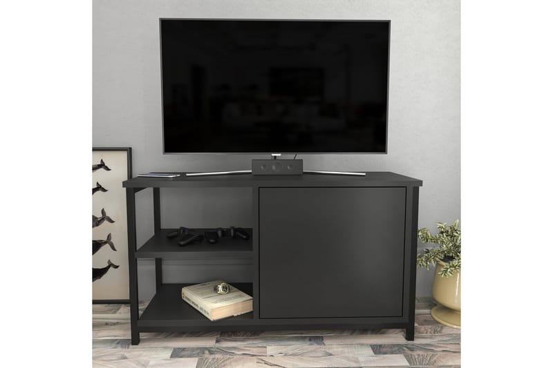 Tv-bänk Zakkum 89,6x50,8 cm - Svart - Möbler - TV- & Mediamöbler - TV bänk & mediabänk