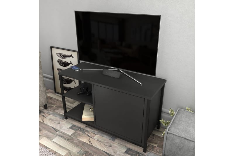 Tv-bänk Zakkum 89,6x50,8 cm - Svart - Möbler - TV- & Mediamöbler - TV bänk & mediabänk