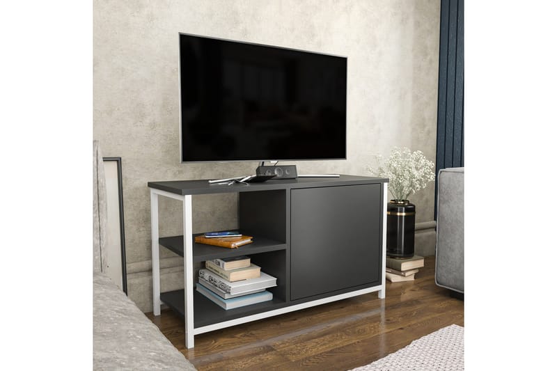 Tv-bänk Zakkum 89,6x50,8 cm - Vit - Möbler - TV- & Mediamöbler - TV bänk & mediabänk