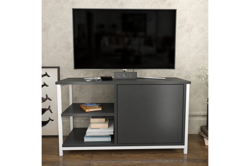 Tv-bänk Zakkum 89,6x50,8 cm - Vit - Möbler - TV- & Mediamöbler - TV bänk & mediabänk