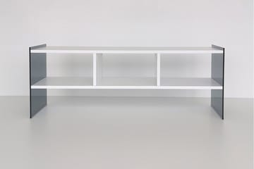 TV-bänk Zazana 122 cm - Vit/Grå - Möbler - TV- & Mediamöbler - TV bänk & mediabänk