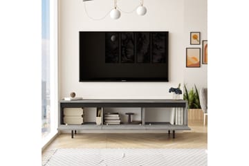 Tv-bänk Zeliv 160 cm - Silver/Svart - Möbler - TV- & Mediamöbler - TV bänk & mediabänk
