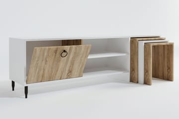 Tv-bänk Zigone 180 cm - Vit - Möbler - TV- & Mediamöbler - TV bänk & mediabänk