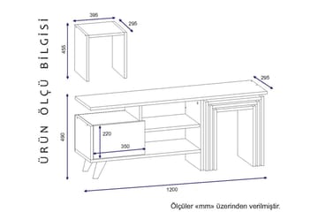 Tv-bänk Pangler 120 cm - Vit|Valnöt - Möbler - TV- & Mediamöbler - TV bänk & mediabänk