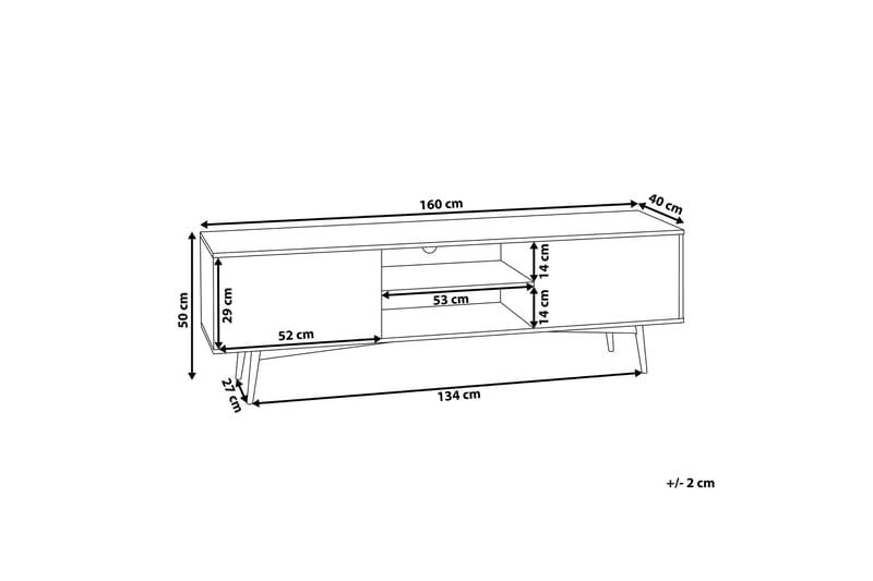 TV-Bänk Pestano 160 cm - Trä|Natur - TV bänk & mediabänk