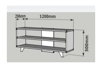 TV-Bänk Petefish 120 cm - Oak - Möbler - TV- & Mediamöbler - TV bänk & mediabänk