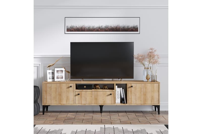 Tv-bänk Pennyson 180 cm - Natur - TV bänk & mediabänk