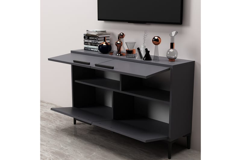 Tv-bänk Patro 120 cm - Antracit - Möbler - TV- & Mediamöbler - TV bänk & mediabänk