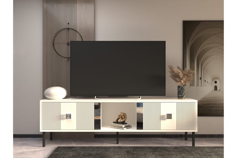 Tv-bänk Portes 150 cm - Silver - TV bänk & mediabänk