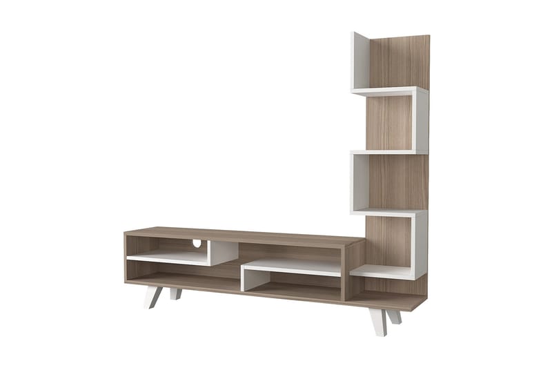 Tv-bänk/Bokhylla Crebb 149 cm - Vit - TV bänk & mediabänk