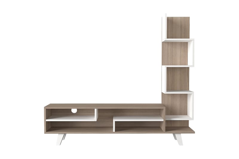 Tv-bänk/Bokhylla Crebb 149 cm - Vit - TV bänk & mediabänk