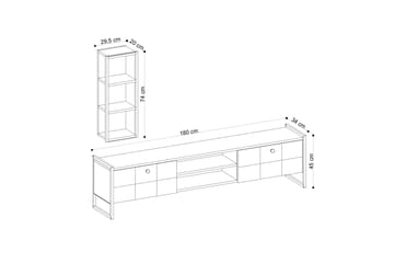 TV-möbelset Hacksjö 180 cm - Brun - Möbler - TV- & Mediamöbler - TV bänk & mediabänk