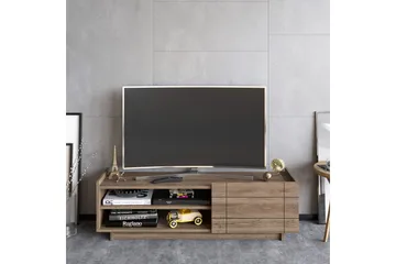 Ulica Tv-bänk 140 cm Dörr + 3 Hyllor - Mörkbrun - Möbler - TV- & Mediamöbler - TV bänk & mediabänk