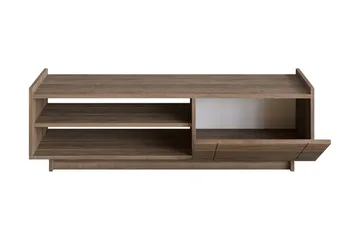 Ulica Tv-bänk 140 cm Dörr + 3 Hyllor - Mörkbrun - Möbler - TV- & Mediamöbler - TV bänk & mediabänk