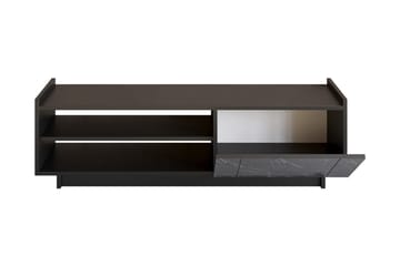 Ulica Tv-bänk 140 cm Dörr + 3 Hyllor - Svart - Möbler - TV- & Mediamöbler - TV bänk & mediabänk