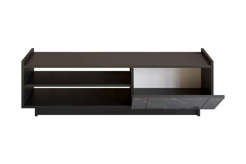 Ulica Tv-bänk 140 cm Dörr + 3 Hyllor - Svart - Möbler - TV- & Mediamöbler - TV bänk & mediabänk