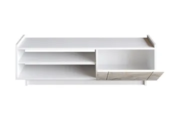 Ulica Tv-bänk 140 cm Dörr + 3 Hyllor - Vit - Möbler - TV- & Mediamöbler - TV bänk & mediabänk