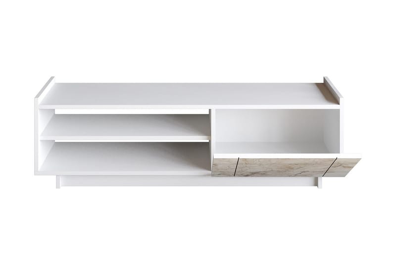 Ulica Tv-bänk 140 cm Dörr + 3 Hyllor - Vit - Möbler - TV- & Mediamöbler - TV bänk & mediabänk