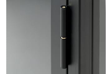 Umbri Golvstående Tv Bänk 132 cm med Förvaring i Metall och Glas - Svart - Möbler - TV- & Mediamöbler - TV bänk & mediabänk