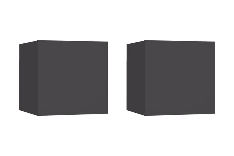 Väggmonterade tv-skåp 2 st grå 30,5x30x30 cm - Grå - TV bänk & mediabänk