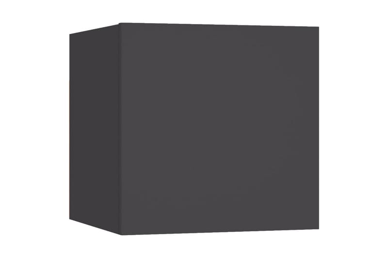Väggmonterat tv-bänk grå 30,5x30x30 cm - Grå - TV bänk & mediabänk