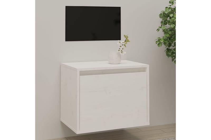 Väggskåp 45x30x35 cm massiv furu vit - Vit - TV bänk & mediabänk