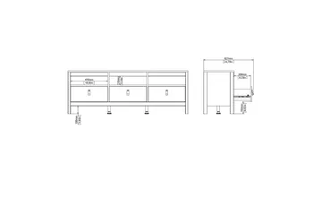 Vallvidera Tv-bänk 151 cm - Svart/Natur - Möbler - TV- & Mediamöbler - TV bänk & mediabänk