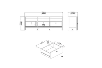 Vallvidera Tv-bänk 151 cm - Svart/Natur - Möbler - TV- & Mediamöbler - TV bänk & mediabänk