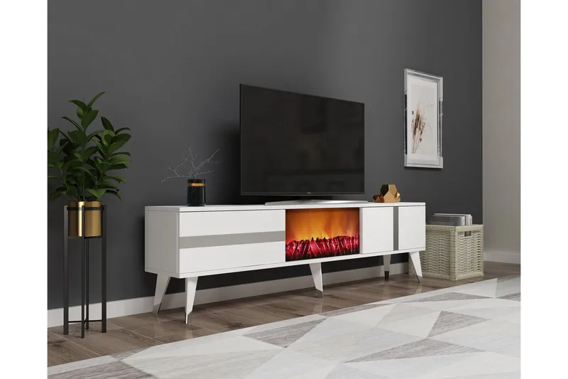 Vania Tv-bänk 150 cm - Silver - Möbler - TV- & Mediamöbler - TV bänk & mediabänk