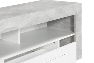 Vibio TV-bänk 180 cm - Vit/Betong - Möbler - TV- & Mediamöbler - TV bänk & mediabänk