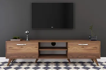 Virkesbo Tv bänk med Förvaring 180 cm - Valnöt / Brun / Rustik - Möbler - TV- & Mediamöbler - TV bänk & mediabänk