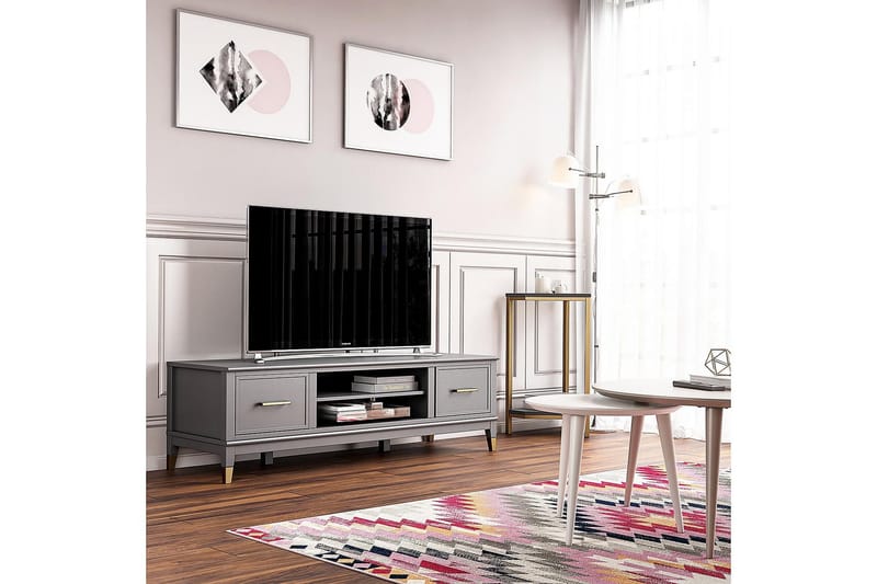Westerleigh TV-bänk 152x50 cm Grafitgrå - Möbler - TV- & Mediamöbler - TV bänk & mediabänk