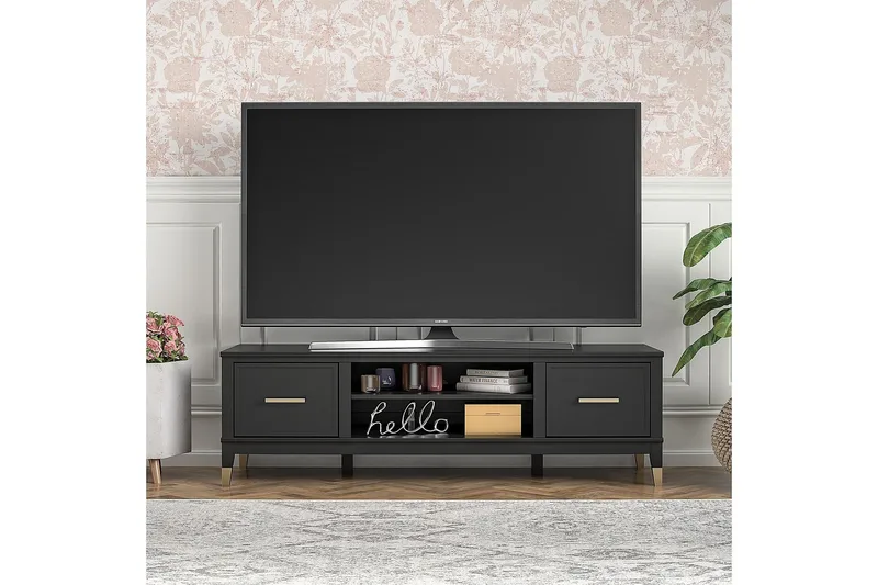 Westerleigh TV-bänk 152x50 cm Svart - Möbler - TV- & Mediamöbler - TV bänk & mediabänk